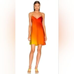 DANNIJO Mini Silk Slip Dress "Tequila Sunrise" - Size S